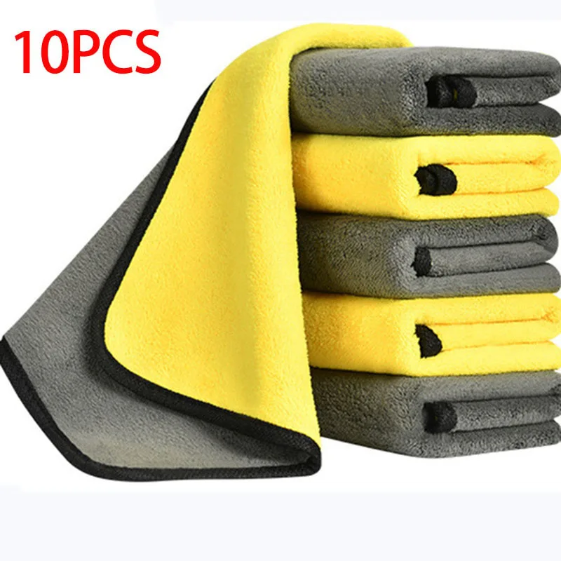 

10PCS/5PCS/3PCS Thick Microfiber Cleaning Cloths Strong Absorption Non-Abrasive Microfiber Towels for Home Cleaning Rags for Car