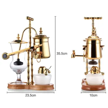 

Manual Type Home Coffee Maker Machine Royal Belgium Coffee Machine Golden Siphon Distillation Coffee Pot Make Coffee Suit Drip
