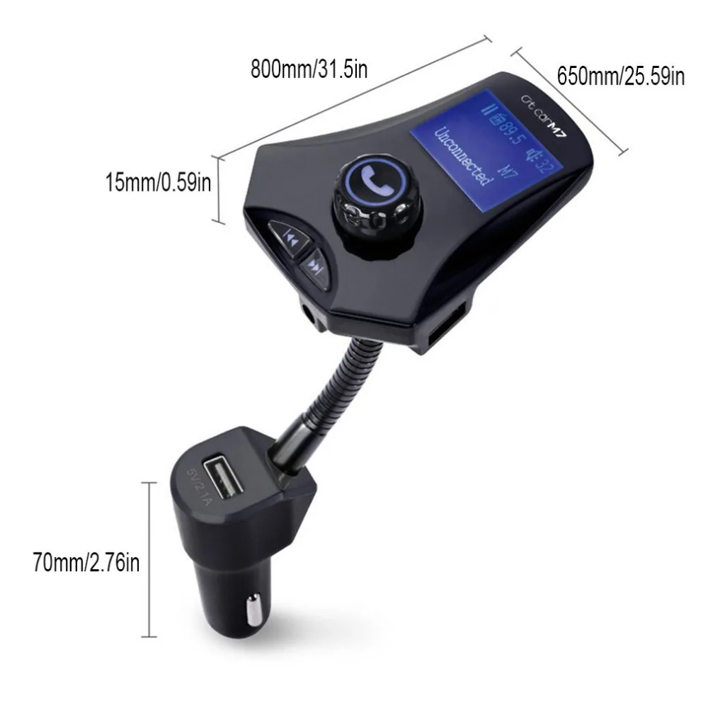 Автомобильный беспроводной Mp3 плеер Fm передатчик модулятор Usb зарядное устройство Hands-Free Звонки внешняя Tf карта U диск