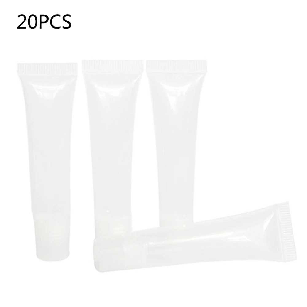 

20pcs/lot 8ml Empty Lipstick Tube Lip Balm Soft Tube Makeup Squeeze Clear Lip Gloss Container