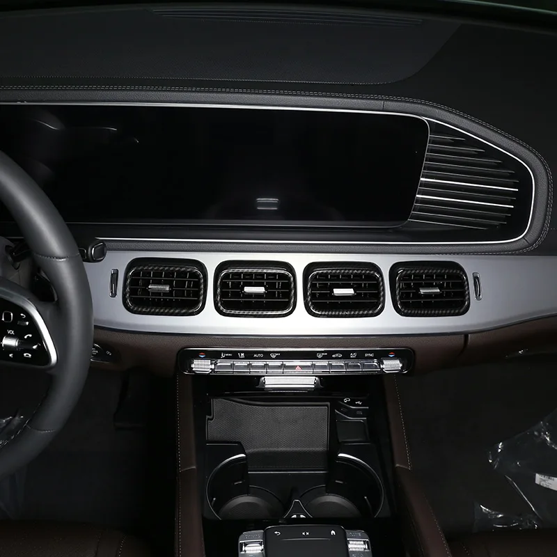 Центральная консоль для Mercedes Benz GLE GLS Class W167 X167 2020 ABS черного/углеродного