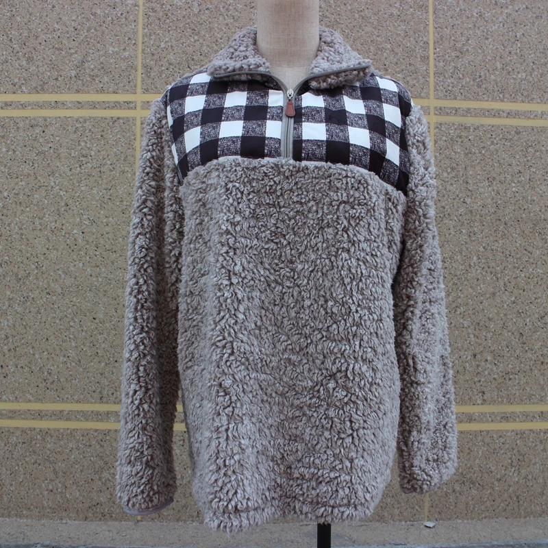 Mommy and Me Plaid Leopard Cheetach Sherpa Pullover,Kids Women Winter Fashion Design Sherpa Pullover Coat