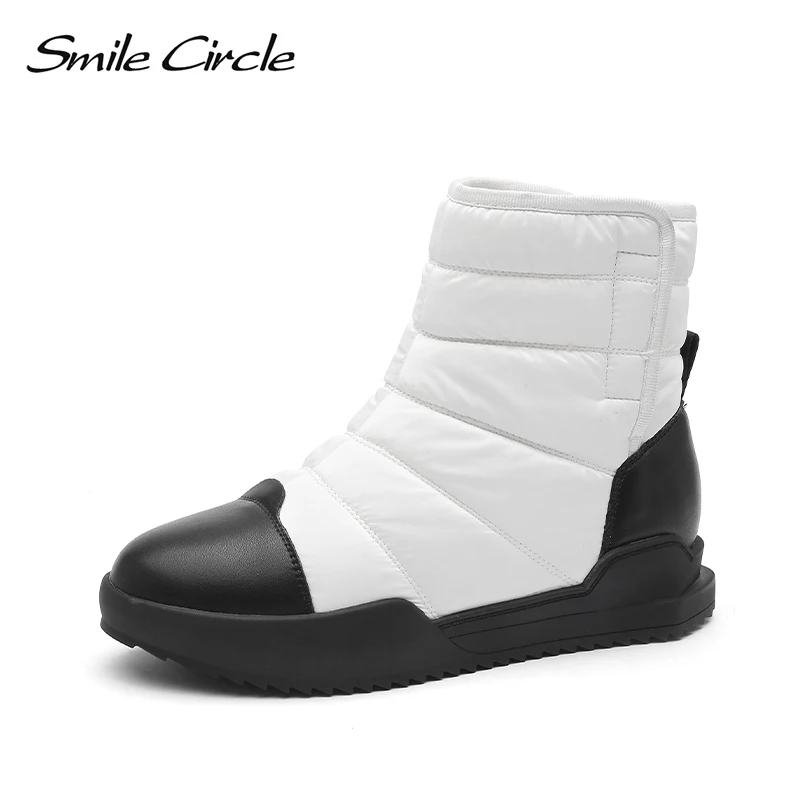 

Smile Circle Snow boots Women Winter Shoes Waterproof Thick Flat platform Boots Winter Warm plush Ladies Shoes 2019