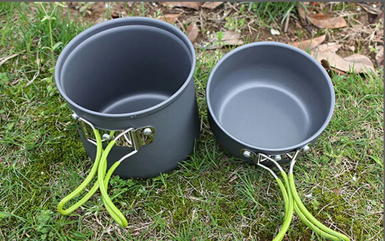 

1-2persons Ultralight Camping Cookware Utensils Outdoor Tableware Set Hiking Picnic Backpacking Camping Tableware Pot Pan