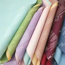 

English Letters Hanfei-paper Ouya Wrapping Paper Waterproof Flowers Korean Bouquets Packing Materials Florist Supplies 20pcs/lot
