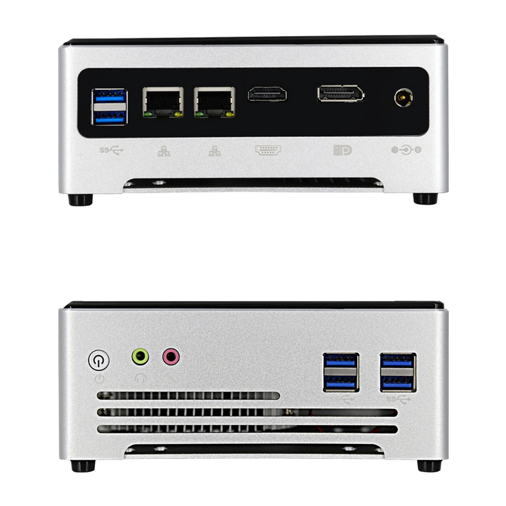 Topton nuevo portátil Mini computadora 10nm Intel Core i7-1065G7 i5-1035G4 PC de escritorio Win10 Linux 2 * DDR4 2 * M.2 NVMe HDMI DP Dual 4K