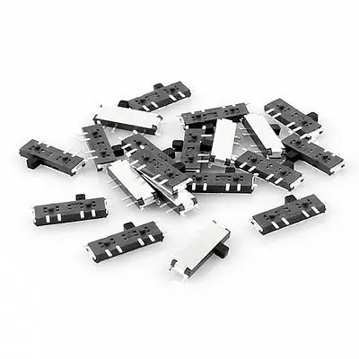 

20 Pcs On/Off/On 8 Pin 2P2T DPDT Mini SMD SMT Slide Switch 10mm x 3mm