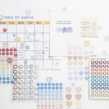 

3sheets Lovely Album Mobile Phone Decorative Stickers Journal Memories Material Sticker DIY Scrapbook Cute Stationery