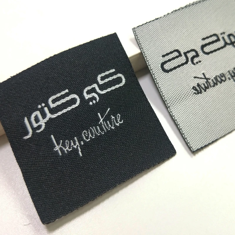 FreeShippingGarmentWewingSuppliersOEMLogoSmallOrderComputerAcceptedCustomWovenLabelsPrivateLabelClothingTags500PCS/лот|custom woven labels|woven