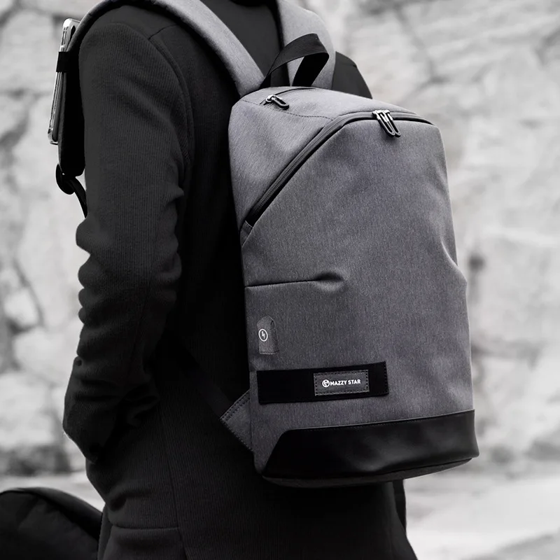 

Nylon Cloth Backpack Casual Travel Bag USB Charging Backpack Korean-style Fashion Schoolbag Computer Bag MS210