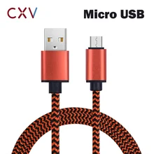 Кабель Micro USB CXV 2.4A для samsung S6 S7 huawei P7 oneplus, кабель для быстрой зарядки и передачи данных, кабель для мобильного телефона, кабель для зарядки Microusb