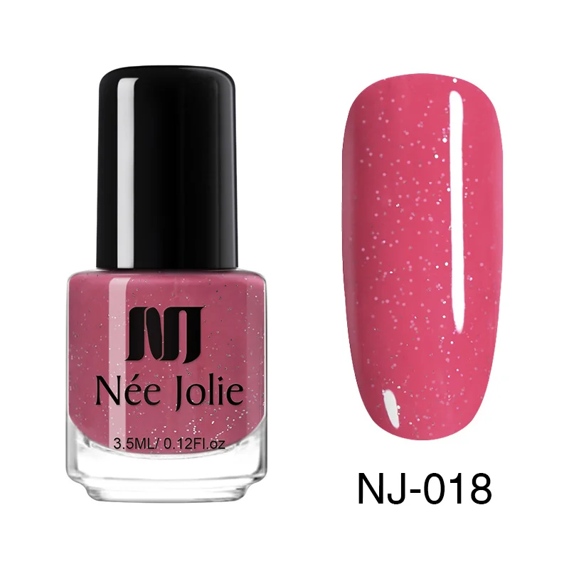NEE JOLIE 3,5 мл Голографический лазерный лак для ногтей Мерцающий розовый масляной лак для ногтей DIY дизайнерский лак для ногтей 63 Цвета - Цвет: G-018