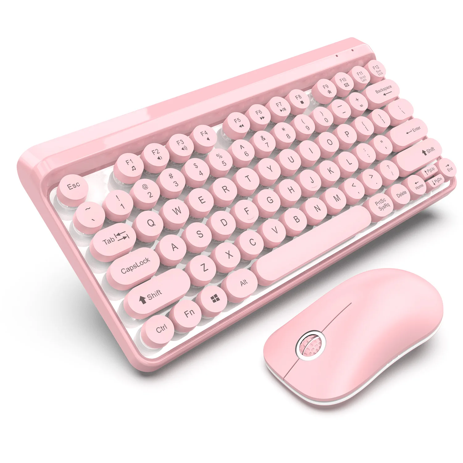 2,4G Беспроводная клавиатура и мышь набор для ноутбука Настольный ПК ТВ офис миниатюрная клавиатура с тачпадом комбо набор круглый ключ стимпанк клавиатура