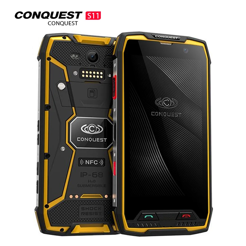 Conquest S11 ips Android 7,0 4G смартфон IP68 Водонепроницаемый 6 ГБ 128 Гб мобильный телефон 7000 мАч POC телефон nfc MT6757V Восьмиядерный