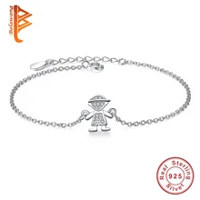Милый Ретро Кулон, Мальчик, Стерлинговое Серебро 925, Браслеты с Брелоками для Девочек/Мальчиков, Браслеты, Браслеты с Австрийскими кристаллами, женские, мужские