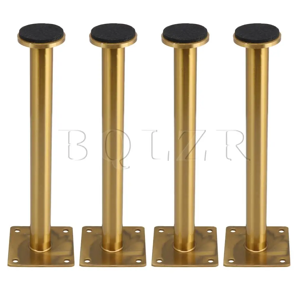 

BQLZR 4 Pack Metal Golden Furniture Legs Feet 60x210mm for Cabinet Table Bed
