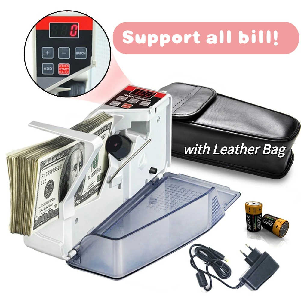 V40 Mini Portable Money Counter Currency Note Bill Cash Banknote Ticket