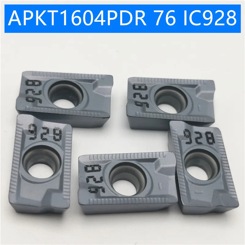 100 шт. APKT1604PDR 76 IC928 APKT 1604 поворотные твердосплавные вставки инструмент токарный фреза режущий инструмент для ЧПУ слот для резки