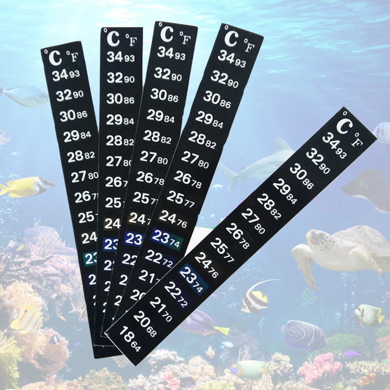 1pc Fish Tank Thermometer Aquarium Thermometer Discoloration Outer Wall Fish Supplies Multipurpose Temperature For Home Fish