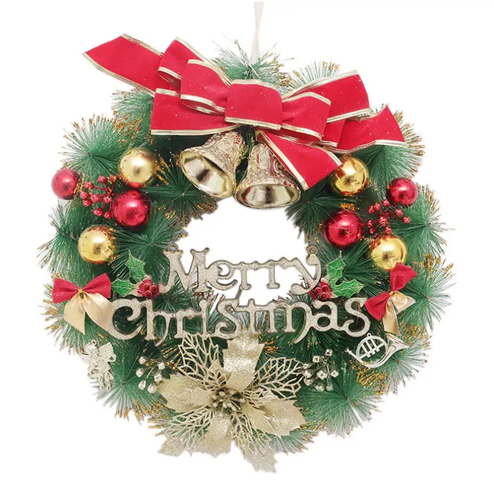 

Christmas Wreaths Artificial Garland Door Hanging Decorative Supplies For Christmas Party Shopping Mall Window