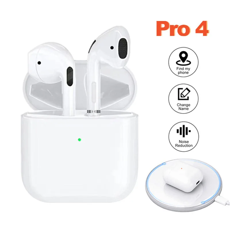 Airpodding Pro 4 Wireless Bluetooth Earphone TWS Headphones Music Mini Earbuds Sports Gaming Headset For iPhone Xiaomi Huawei