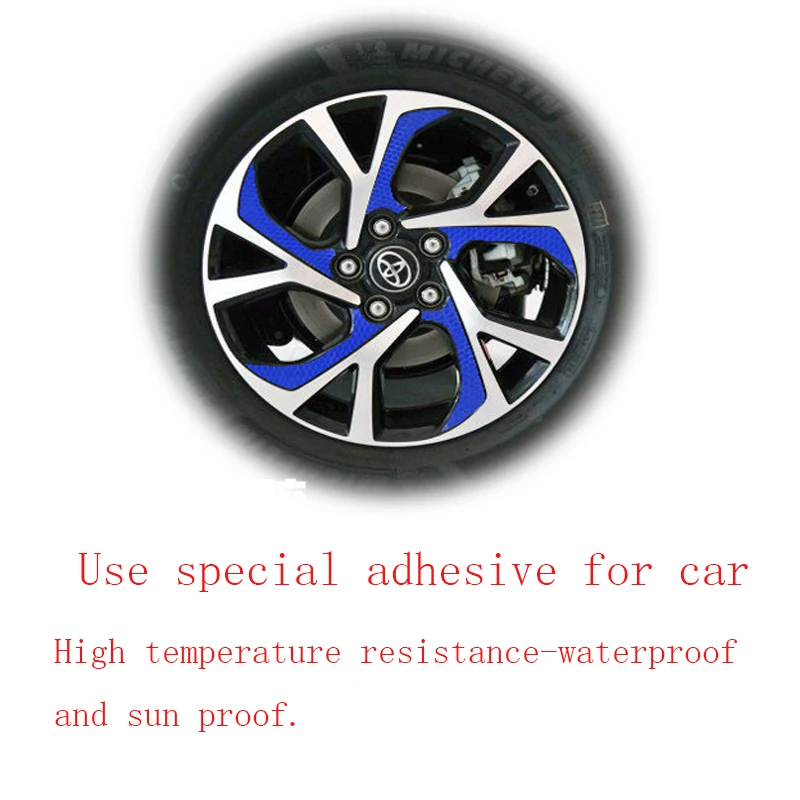 자동차 휠 허브 방수 반사 스티커 컬러 자동차 데칼, C-HR CHR 4 휠 세트