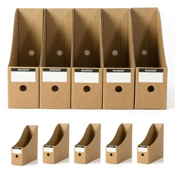 

5pcs/set Pencil Document Rack Desk Organiser Storage Box Stationery Foldable Paper School File Holder Simple Magazine