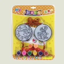 Двухсторонний китайский Узелок DIY картина полупрозрачная с брелком для ключей ледяной живописи акриловый детский подарок на день ручной работы Squ