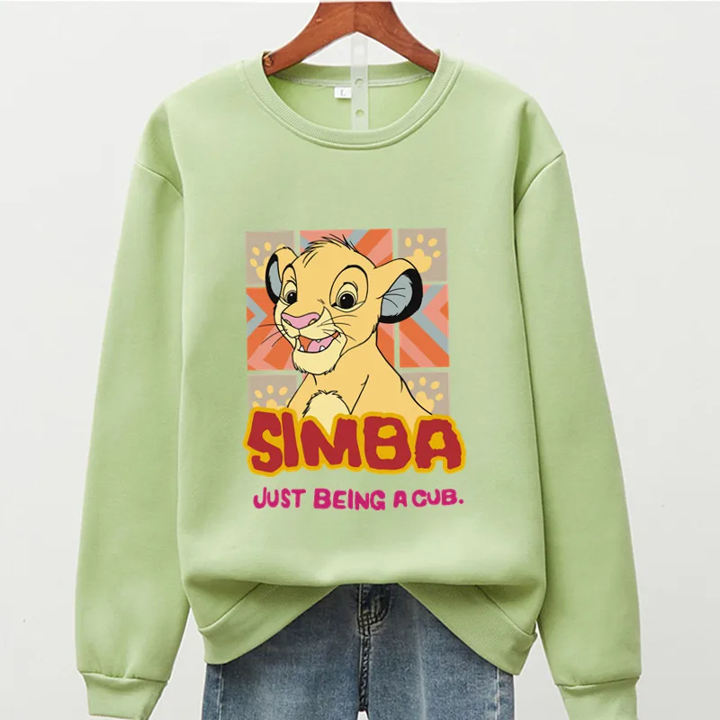 Hot US Anime Simba Hoodies Men Women 90s Aesthetic Streetwear Autumn Winter Warm Fashion The Lion King Sweatshirts Male Felmae