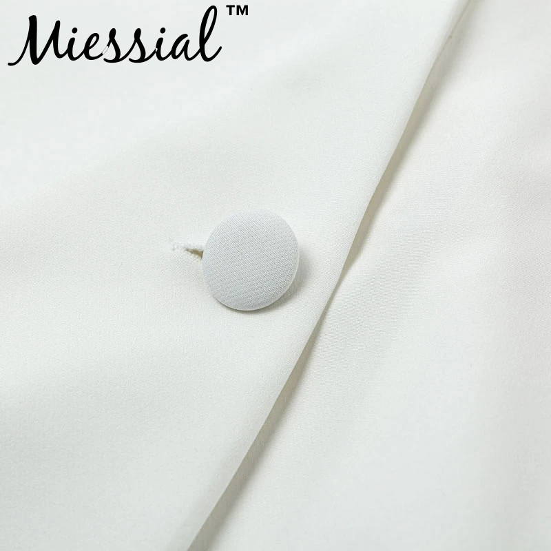 Miessial, белое кружевное мини-платье-блейзер в стиле пэчворк, женское элегантное вечернее платье с длинным рукавом, осенне-зимнее сексуальное Клубное облегающее платье