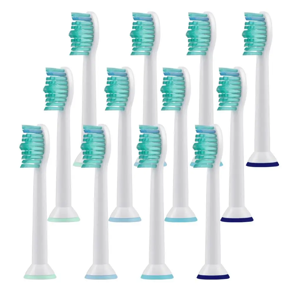 

12pcs HX6014 Generic Electric Sonic Replacement Brush Heads For Philips Sonicare Toothbrush Heads Soft Bristles Proresults
