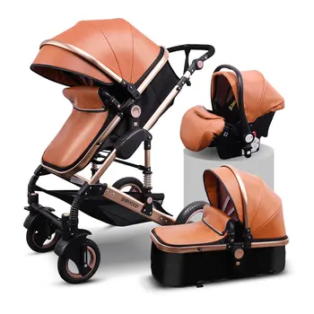 

Golden baby brand high landscape stroller seated folding 0-3 years old portable newborn BB cart 3 in 1 baby stroller