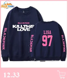 BLACKPINK 3D толстовки на молнии для женщин молния Корея популярная Толстовка Новый стиль Мода balckpink толстовка одежда