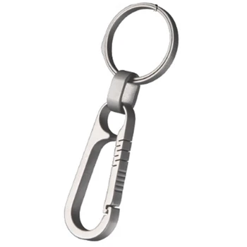 

Outdoor Small Tool Titanium Alloy Keychain Hook Titanium Buckle Hanging Lightweight