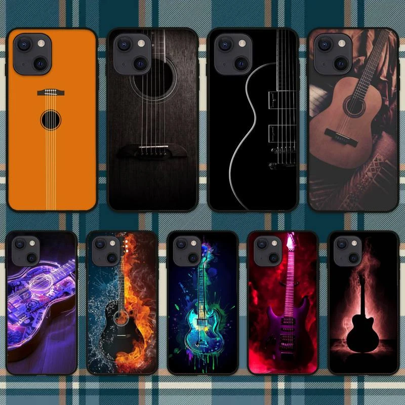 case iphone 11 Pro Max  Guitar Music Phone Case For iPhone 11 12 Mini 13 Pro XS Max X 8 7 6s Plus 5 SE XR Shell clear iphone 11 Pro Max case