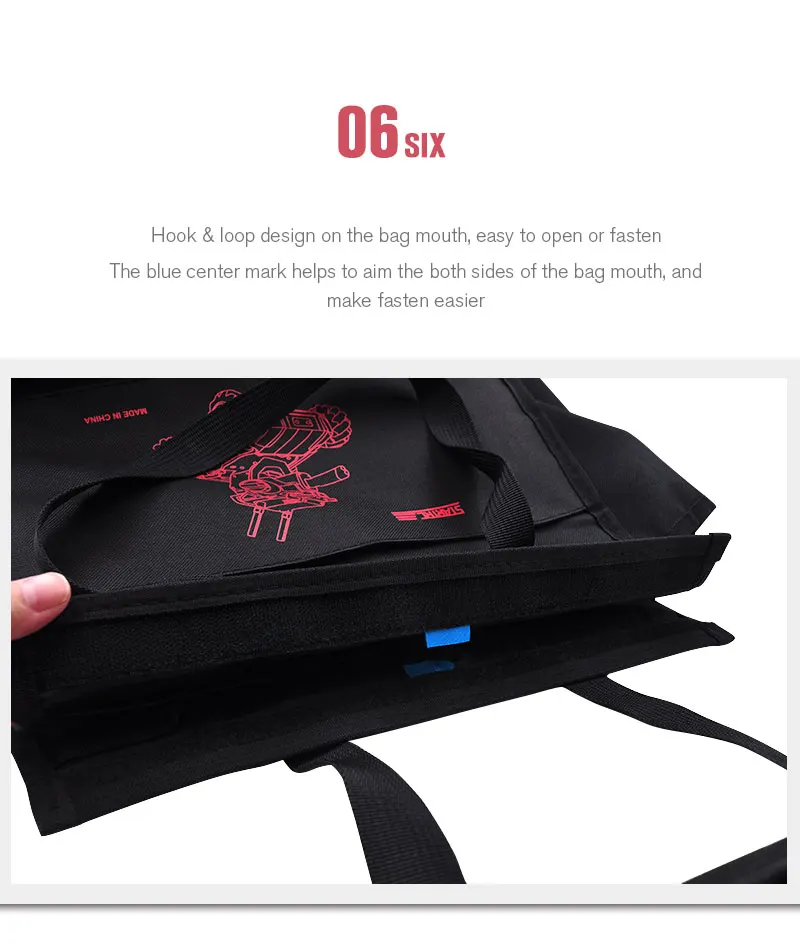 Large Capacity Foldable Carrying Case Oxford Shopping Bag Side Opening Handbag for DJI RoboMaster S1 and Accessories Storage