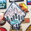 Embroidery Stripe Applique Patch Iron On Embriodered Patches For Clothing Trave Adventure Badge Sticker on Backpack Parkas Coats ► Photo 3/6