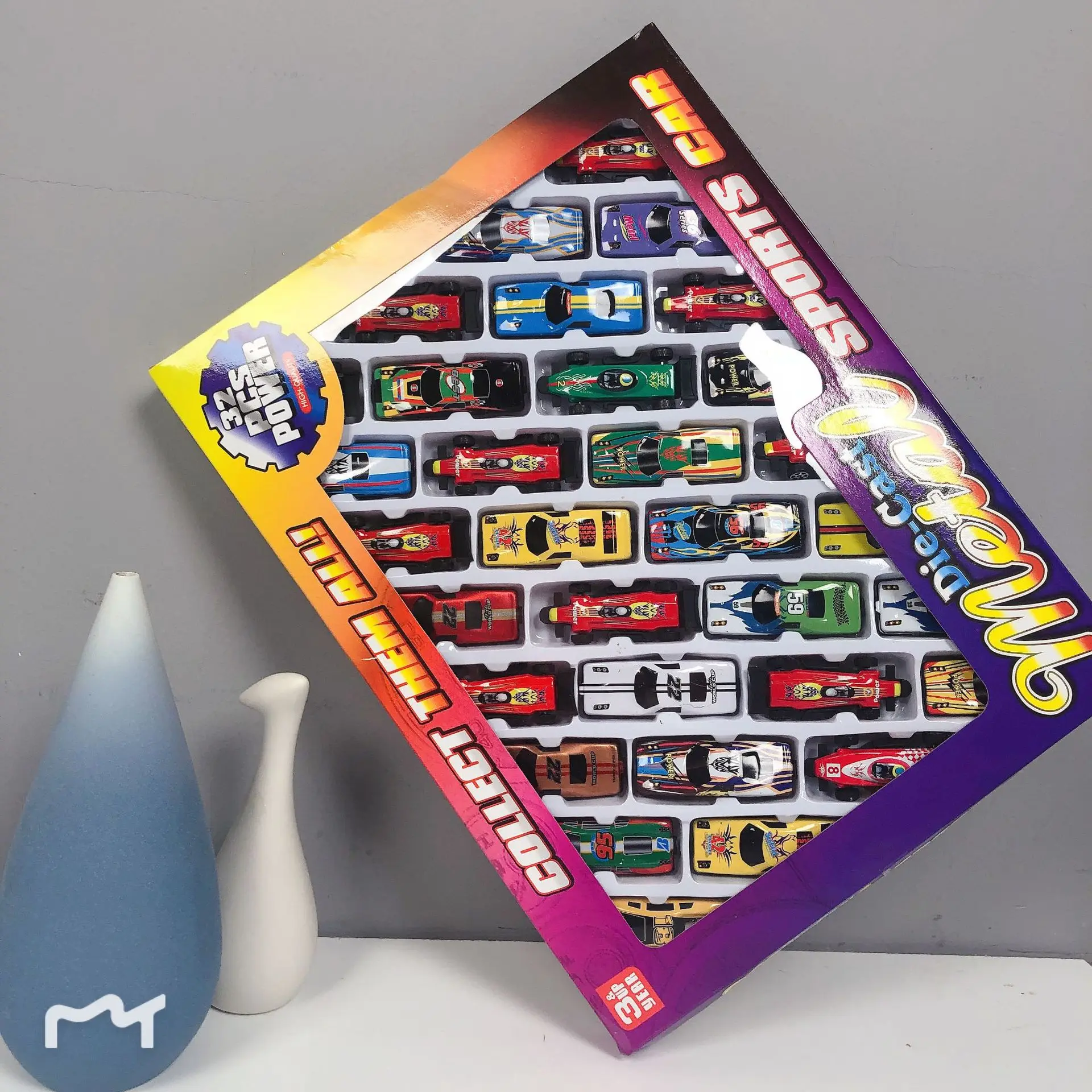 

32pcs power Mini Diecast Car 1:64 Fashion Miniature car scale models Pull back Sports Vehicle Best Gift Collection kids toys