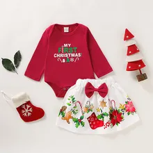 baby's first christmas girl outfit
