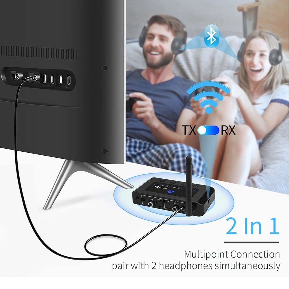 MR265 PC практичный Bluetooth 5,0 ТВ Аудио приемник адаптер оптический коаксиальный колонки зарядка через usb беспроводной передатчик для наушников