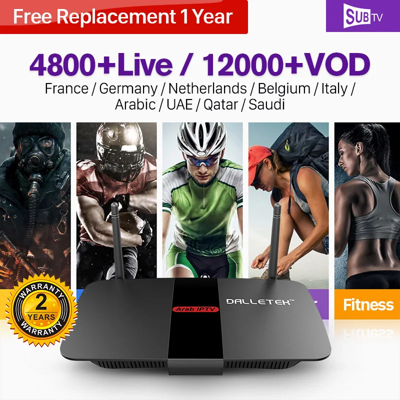 

France IPTV Box Android 8.1 R1 Set top Box Arabic French IPTV Subscription SUBTV 1 year Belgium France Portugal IPTV Italia