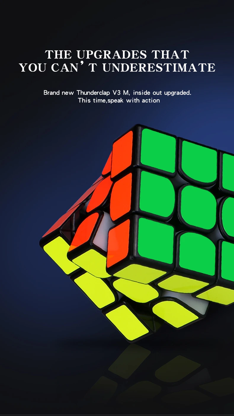 Qiyi 3x3x3 куб Thunderclap V3 Магнитный 3x3x3 волшебный куб qiyi 3x3 Магнитный скоростной куб 3x3x3 Магнитный куб 3x3 головоломка куб игрушки