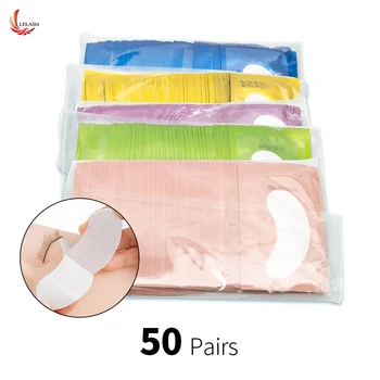 

LBlash 50Pairs Eyelash Pad Gel Patch Grafting Eyelashes Under Eye Patches For Eyelash Extension Paper Sticker Wraps Makeup Tools