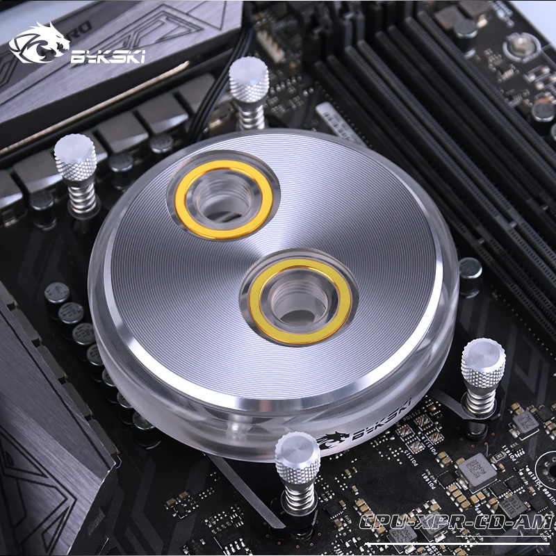BYKSKI блок водяного охлаждения для AMD Ryzen ThreadRipper Ryzen 7/Ryzen 5/Ryzen 3/AM4/AM3+/AM3/AM2+/AM2/FM2+/FM2/FM1 медный радиатор - Цвет лезвия: Silver no Controller