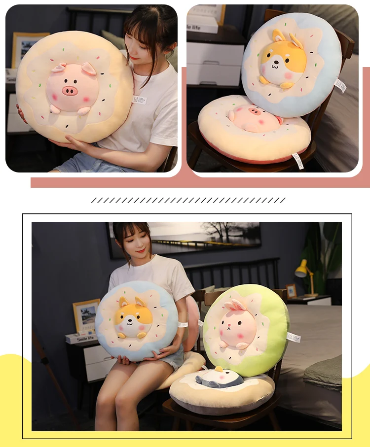 Kawaii Cuddly Animal Donut Plush XL (40cm) - Limited Edition