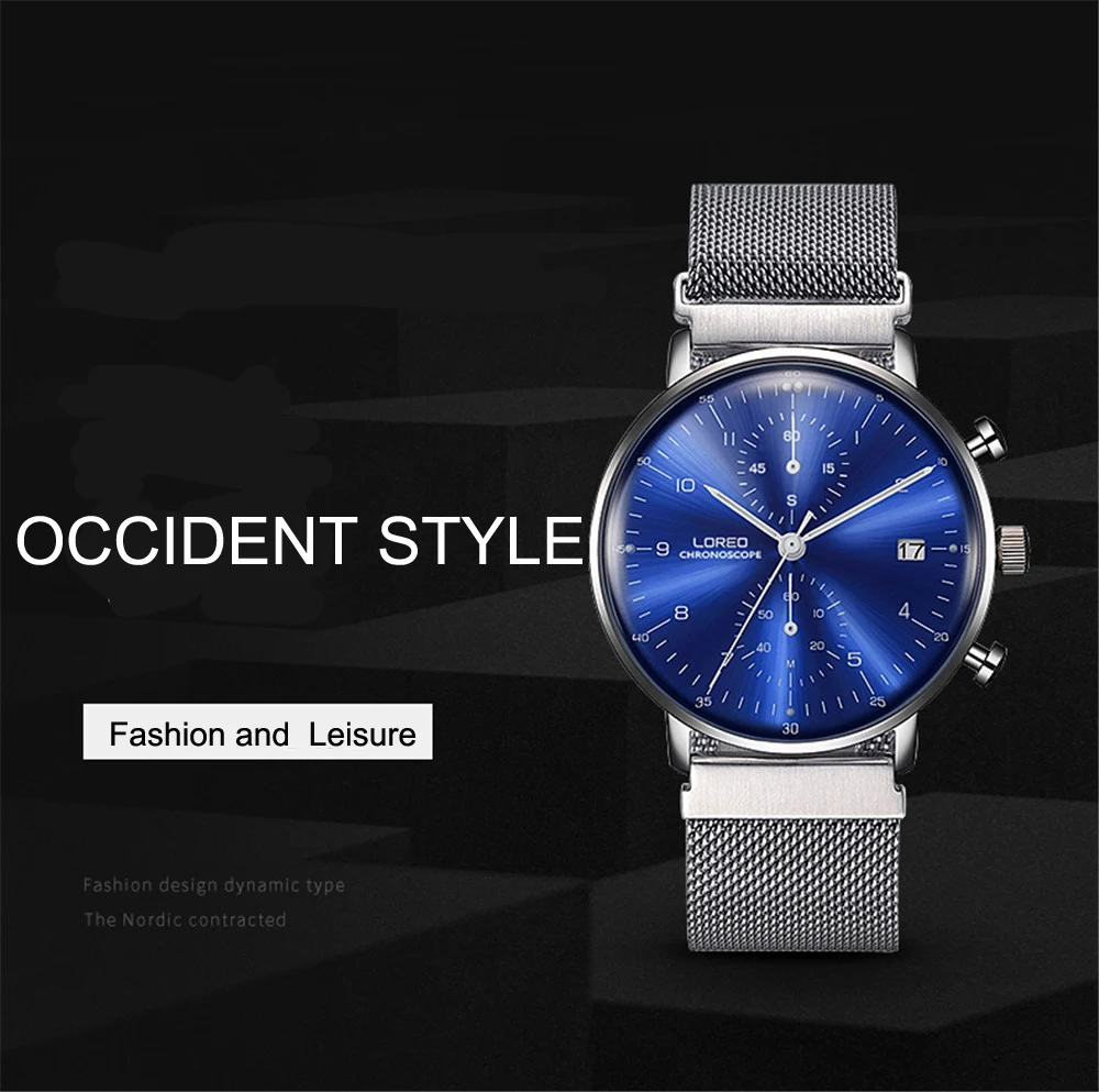 luxo 50m à prova dwaterproof água relógio