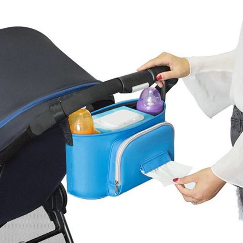 Strollers Organizer Mummy Baby Soild Color Bags Accessories Wheelchair Bag Carriage Buggy Pram Cart Basket Hook Backpack