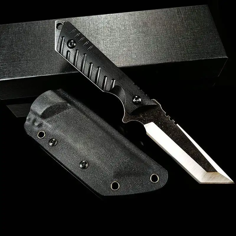 Военный боевой прямой нож тактический нож для выживания с фиксированным лезвием ABS Ручка Полный Тан спасательная утилита наружные ножи