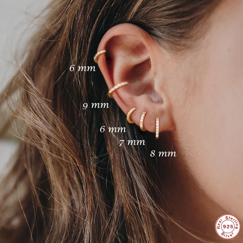 Orecchini A Cerchio Canner Orecchini A Cerchio Huggie In Argento Sterling 925 Per Donna Piercing Aretes Orecchini Donna Gioielli Da Sposa Per Feste