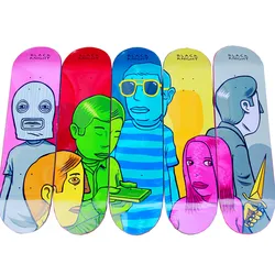 Street Fashion Skateboard Deck Maple Wood Double Rocker Professional Action Skateboard Accessories Patineta Entertainment